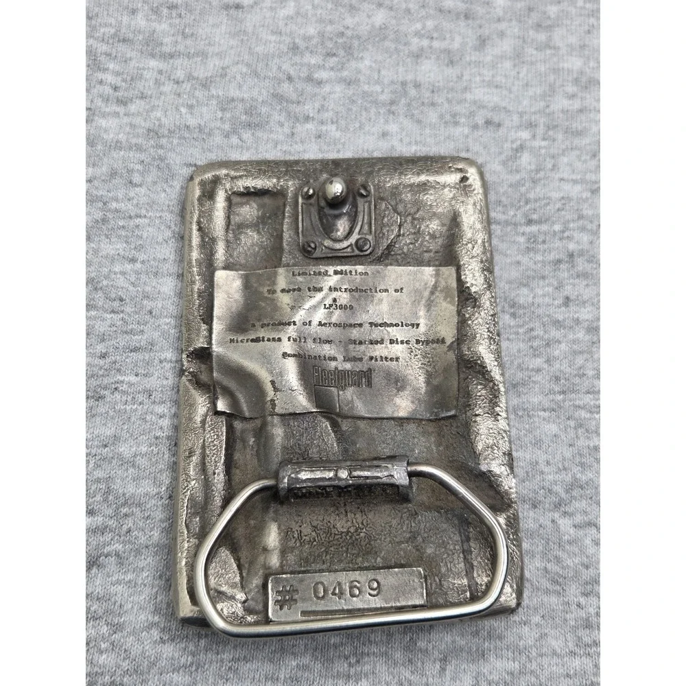 Vintage Fleetguard LF3000 Oil Filter Semi Trucker Belt Buckle Limited Edition